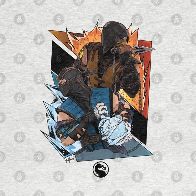 Scorpion & Sub Zero by Paul Draw